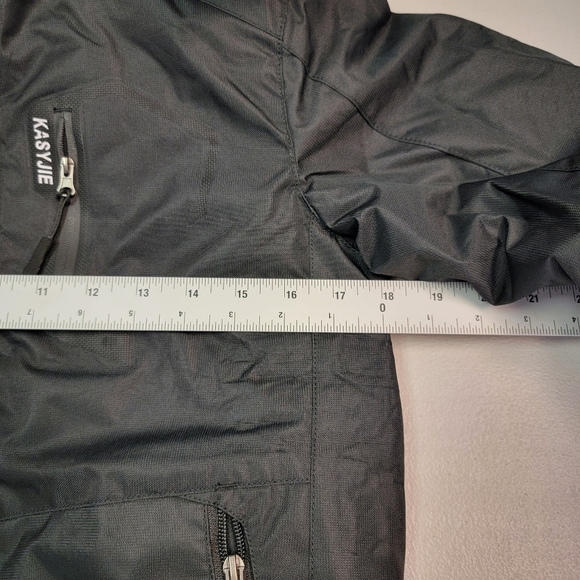 Kasyjie Boys Winter Jacket Size 8 Black Hooded Lined Warm - Picture 4 of 6